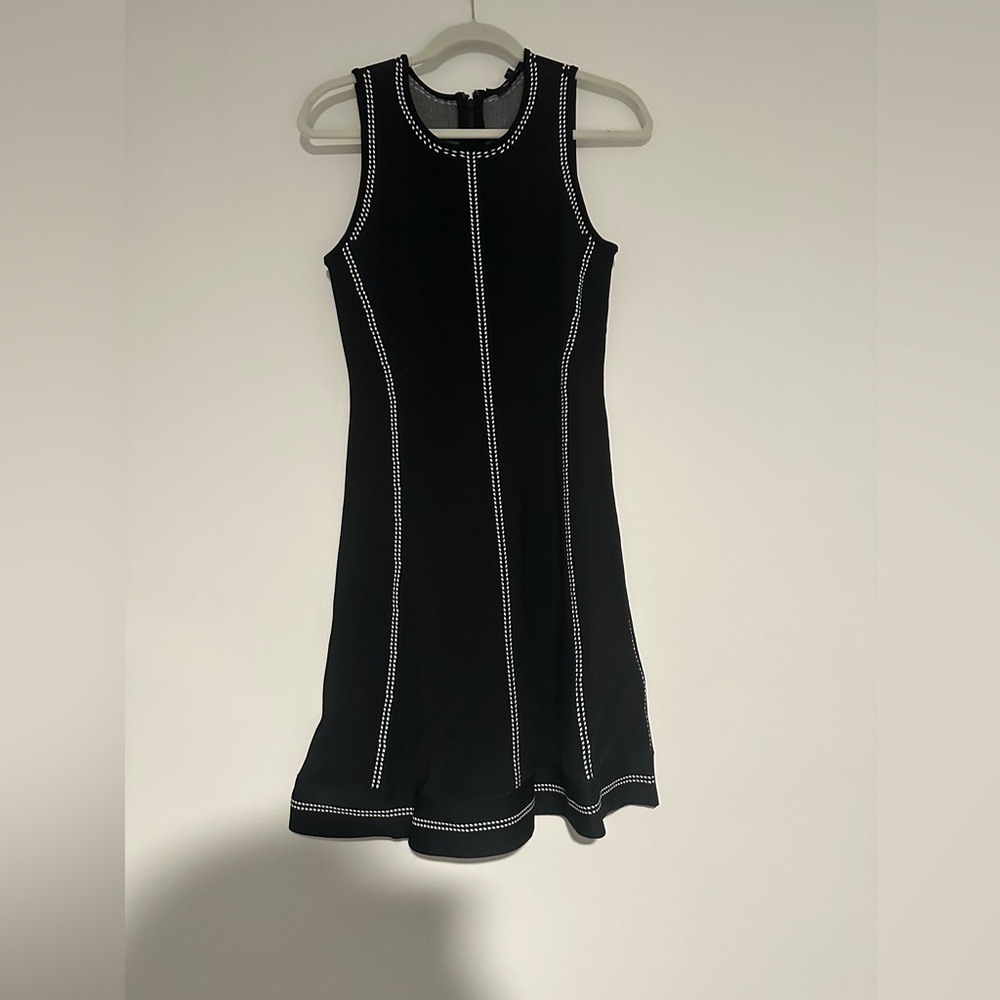 pink tartan black dress small